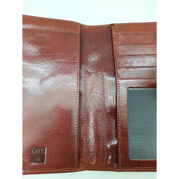Gary's Leather Credit Card ID Window Bifold Wallet - Made in USA - Vintage - Picture 11 of 14